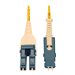 Eaton Tripp Lite Series 40/100/400G Singlemode 9/125 OS2 Fiber Optic Cable (Duplex SN-UPC to Duplex LC-UPC M/M), LSZH, Yellow, 5 m (16.4 ft.)