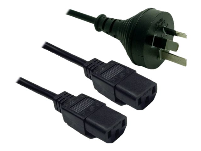 Dynamix power cable power IEC 60320 C13 to SAA AS 3112 2 Product shot Left-angle 79300