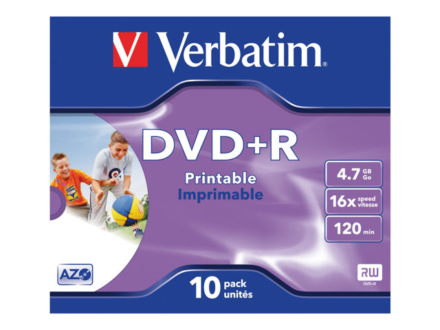 Image of Verbatim DataLifePlus - DVD+R x 10 - 4.7 GB - storage media