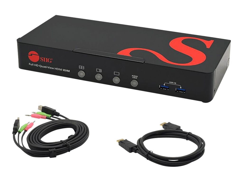 KVM Quad HDMI Multi-Viewer, 4 Ports, 1080p @ 60Hz