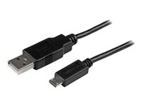 StarTech.com Câble de charge / synchronisation Micro USB longue de 3 m - Cordon USB 2.0 A vers Micro B - M/M - Noir - 0,25 mm²