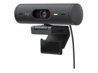 Logitech Brio 500 Full HD Webcam with Auto Light Correction, Auto-Framing, Show Mode, Dual Noise Reduction Mics, Webcam Privacy Cover, Works with Microsoft Teams, Google Meet, Zoom - Graphite