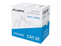 Lanberg CAT 5e Kabel med afskærmning med folie og kobberfletning (SFTP 305m Bulkkabel Grå RAL 7035