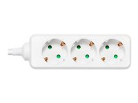 DELTACO GT-0303 Forlængerkabel til strøm 1.5m Hvid