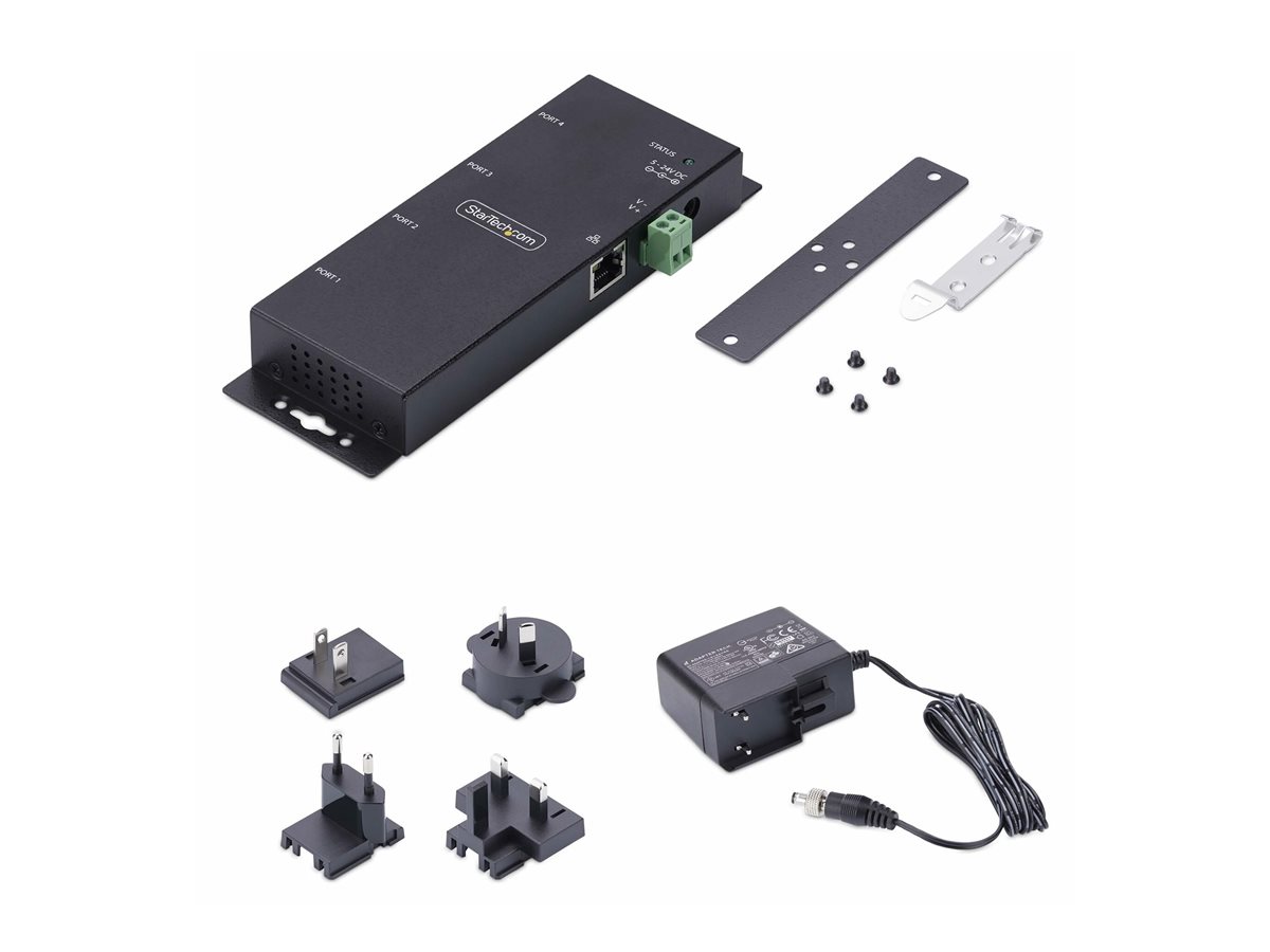 StarTech.com 4P Serial to Ethernet Adapter, IP LAN to RS232 DB9 Converter - kompaktní server - kompatibilní s TAA – foto 2