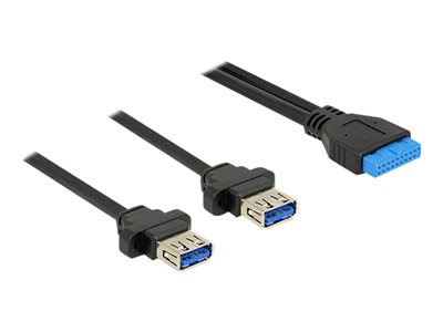 Delock Kabel USB 3.0 Pfostenbuchse 2,00 mm 19 Pin 2 x USB - 85244