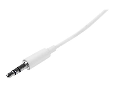 StarTech.com 3m White Slim 3.5mm Stereo Audio Cable - 3.5mm Audio Aux Stereo - Male to Male Headphone Cable - 2x 3.5mm Mini Jack (M) White (MU3MMMSWH) - Audio cable - stereo mini jack (M) to stereo mini jack (M) - 3 m - white - for P/N: PEXSOUND7CH