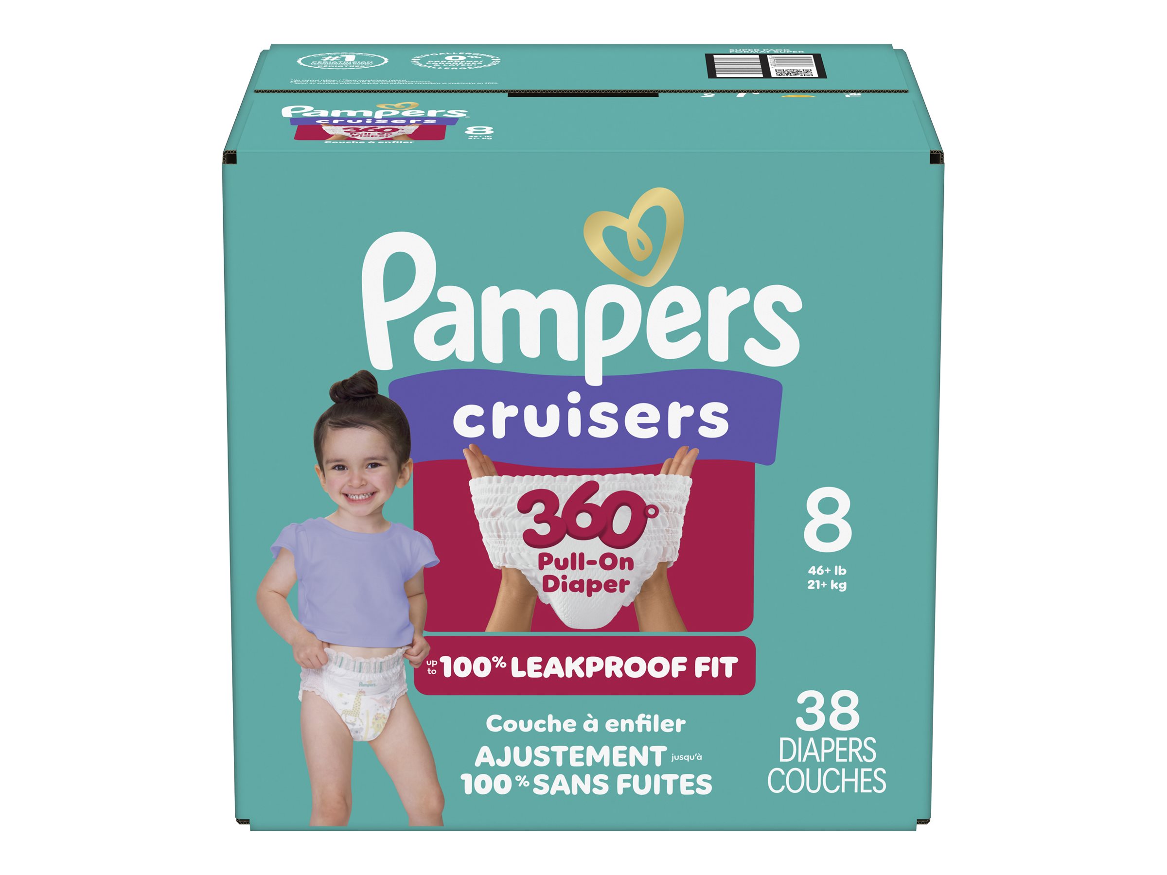 Pampers Cruisers 360° Diapers - Size 8 - 38's