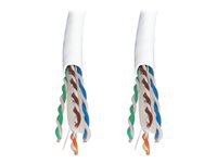 Eaton Tripp Lite Series Cat6a 10G Solid Core UTP Bulk Ethernet Cable, CMR Rated, White, 1000 ft. (305 m)