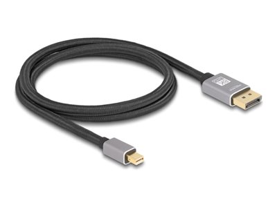 DELOCK Mini DisplayPort zu DisplayPort 8K 60Hz 1m grau Metal Adapter