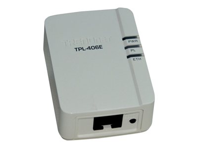 TRENDnet TPL-406E2K - powerline adapter - wall-pluggable