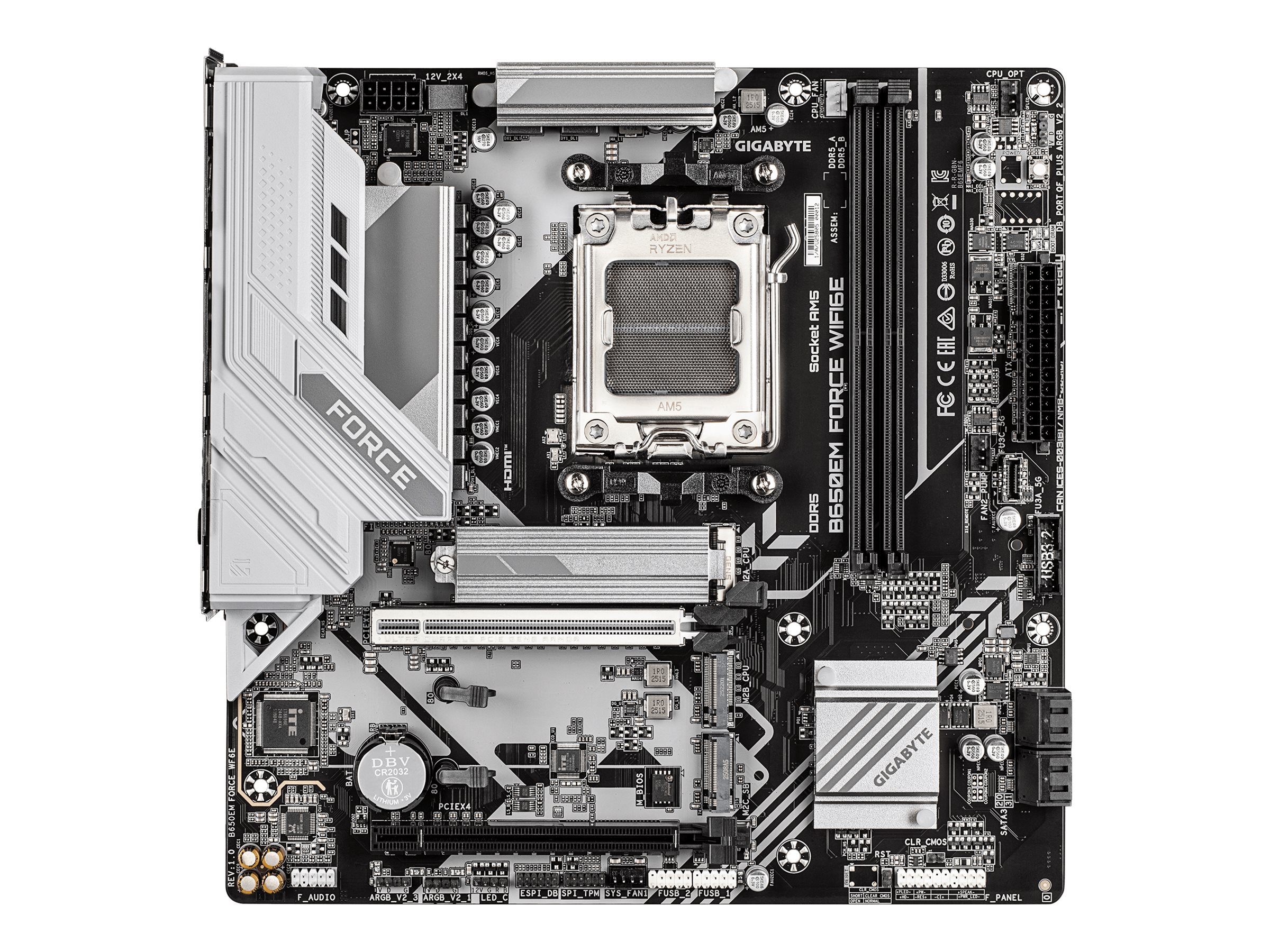Gigabyte B650EM FORCE WIFI6E, motherboard, micro ATX, Socket AM5, AMD B650