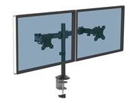 FELLOWES BRAS PORTE-ECRANS DOUBLE REFLEX pour 2 écrans jusqu'à 27 pouces, Hauteu