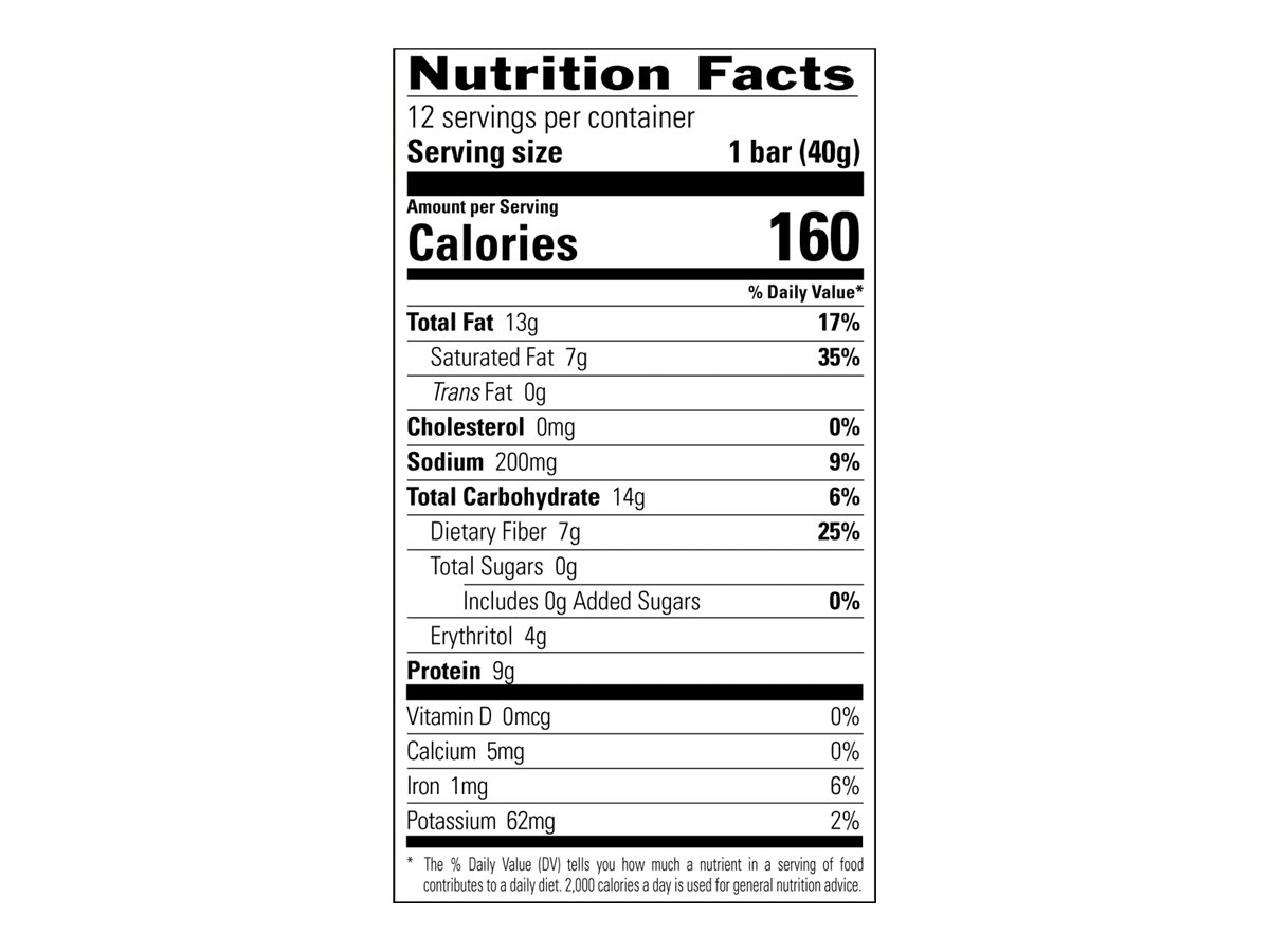 No Sugar Keto Bar - Chocolate Chip Cookie Dough - 40g