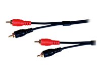 Comprehensive Standard Audio cable RCA x 2 male to RCA x 2 male 3 ft shielded black