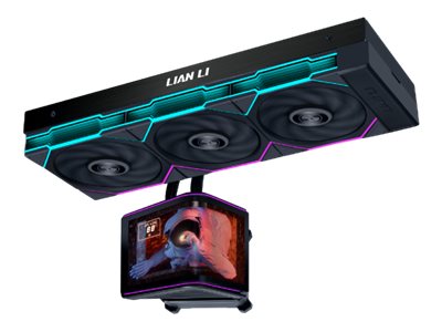 Lian Li Hydroshift II OLED Curved 360TL processor liquid cooling Product shot Right-angle 79250