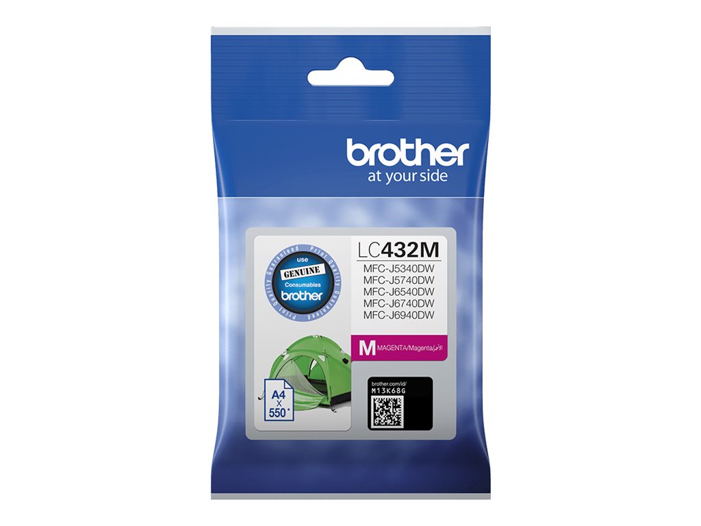 Brother LC432M magenta original ink Package view Front 80490