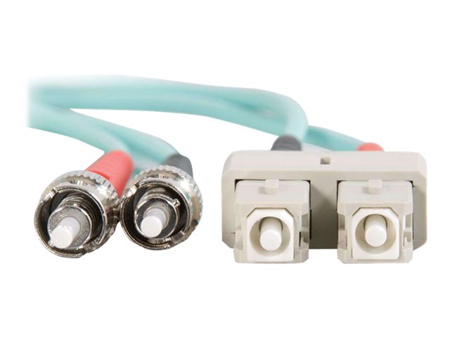C2G SC-ST 10Gb 50/125 OM3 Duplex Multimode PVC Fiber Optic Cable (LSZH) - síťový kabel - 10 m - 10 m - vodě - barva – foto 3