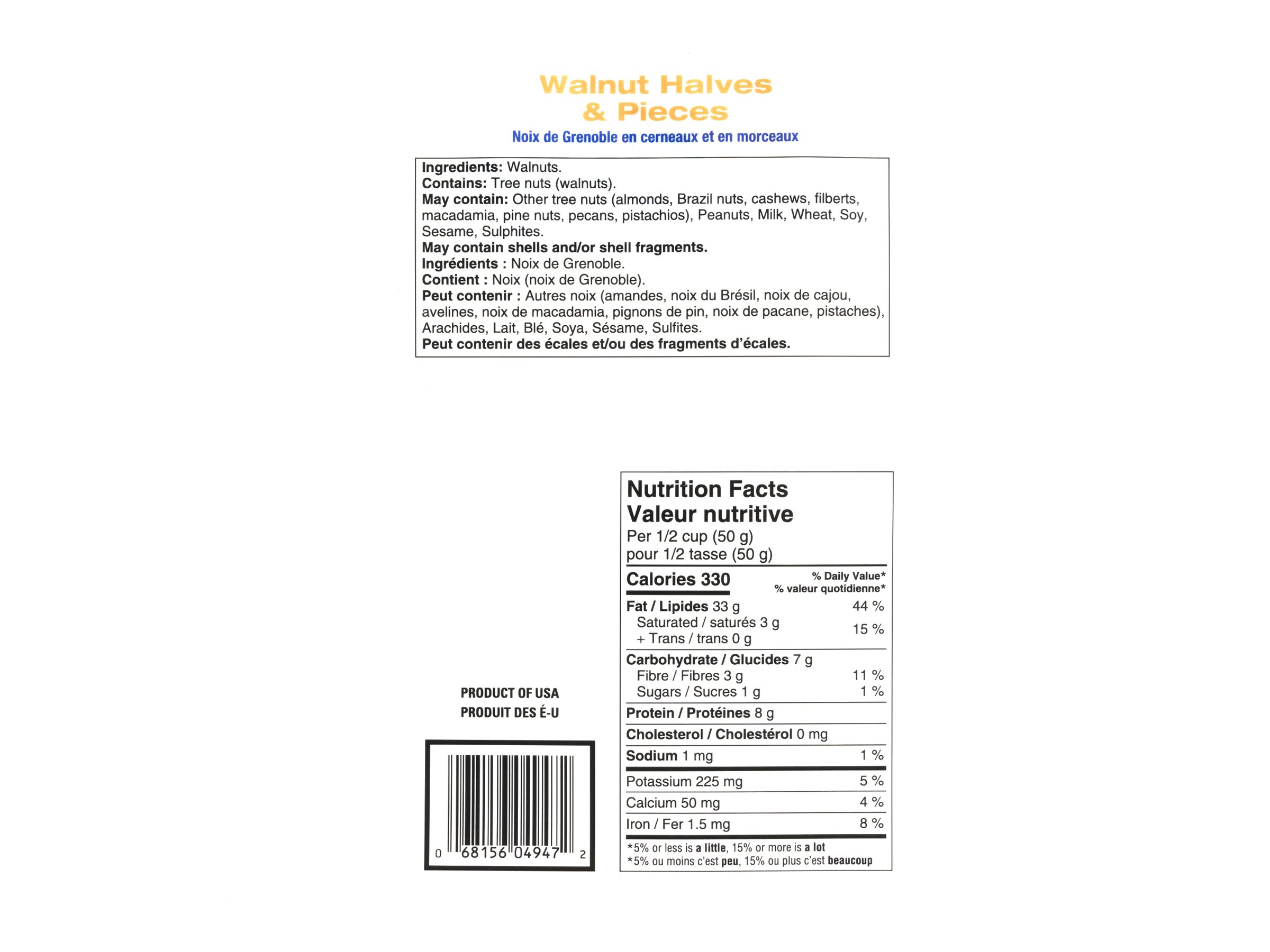 Today by London Drugs - Walnuts - Halves And Pieces - 454g