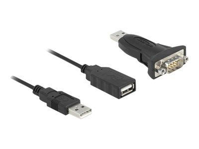 DELOCK Adapter USB 2.0 Typ-A zu 1 x Seriell RS-232 D-Sub 9 Adapter