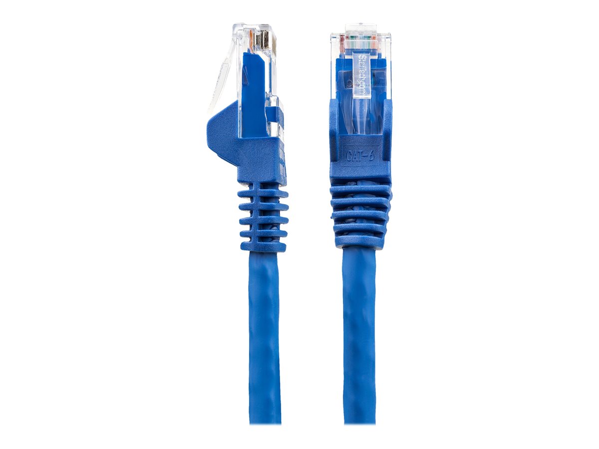 StarTech.com 50cm LSZH CAT6 Ethernet Cable, 10 Gigabit Snagless RJ45 100W PoE Network Patch Cord with Strain Relief, CAT 6 10GbE UTP, Blue, Individually Tested/ETL, Low Smoke Zero Halogen - Category 6 - 24AWG (N6LPATCH50CMBL) - patch kabel - 50 cm - modrá – foto 3