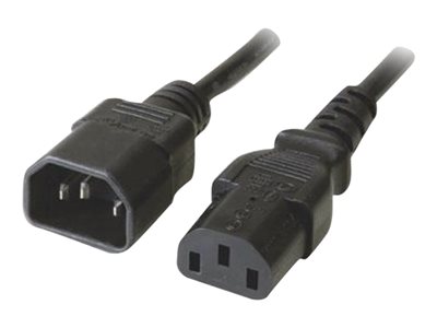 0766623301312 - Stromkabel C13 auf C14 3m schwarzm schwarz