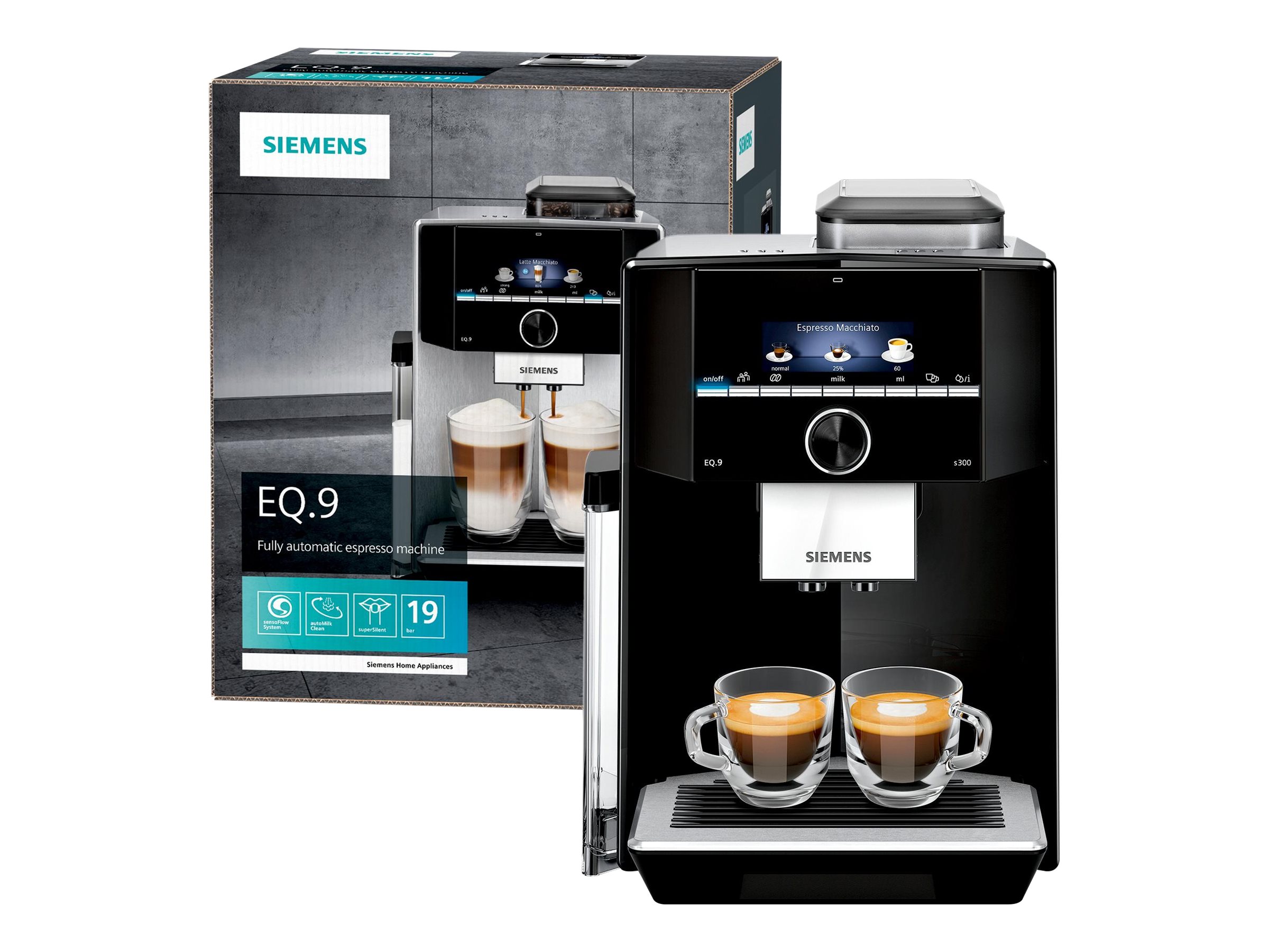 Siemens EQ.9 s300 TI923309RW Automatisk kaffemaskine Sort/rustfrit | Stort billige priser og hurtig levering