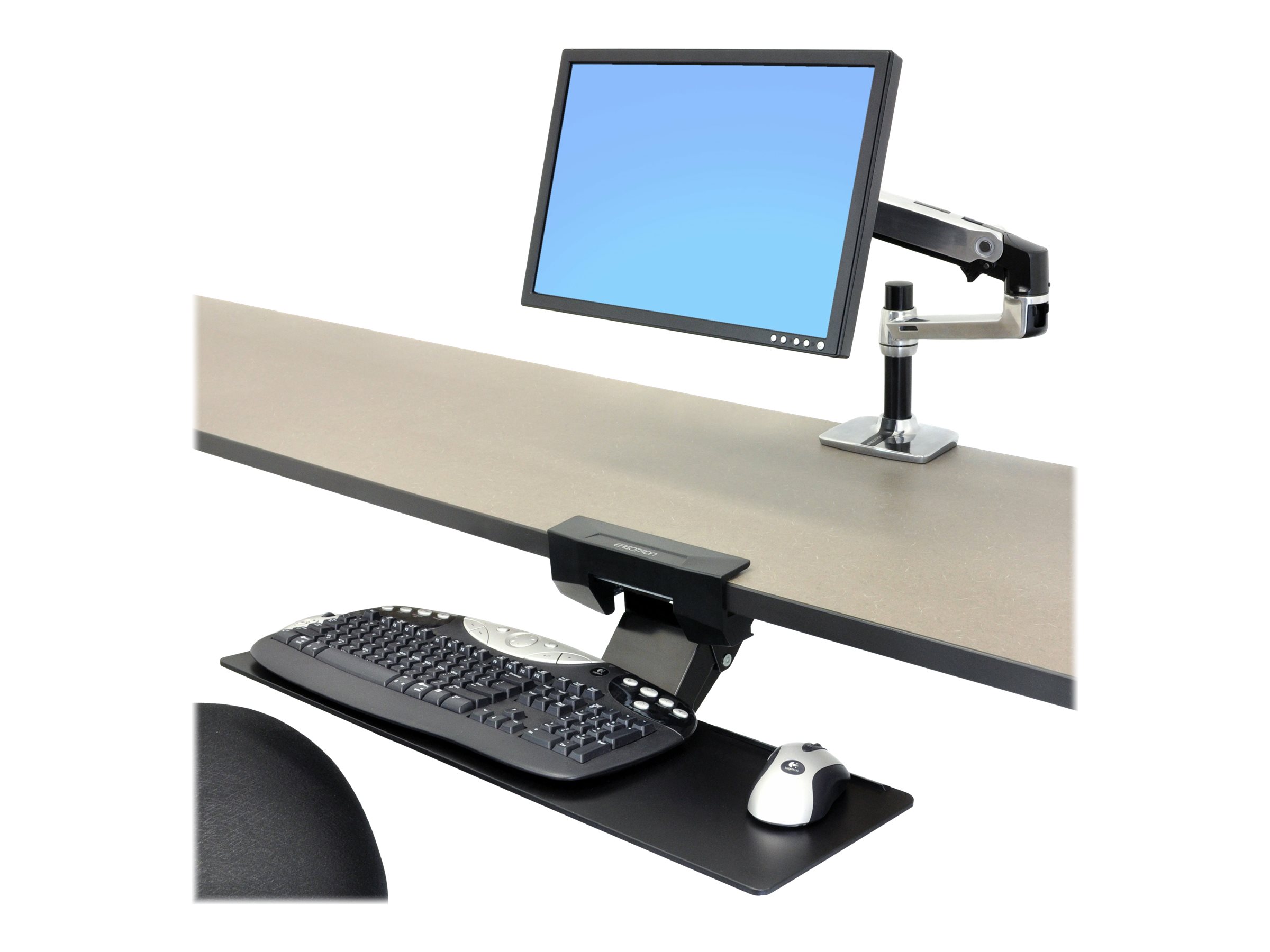 Ergotron Neo-Flex keyboard/mouse arm mount Product shot Right side 77950