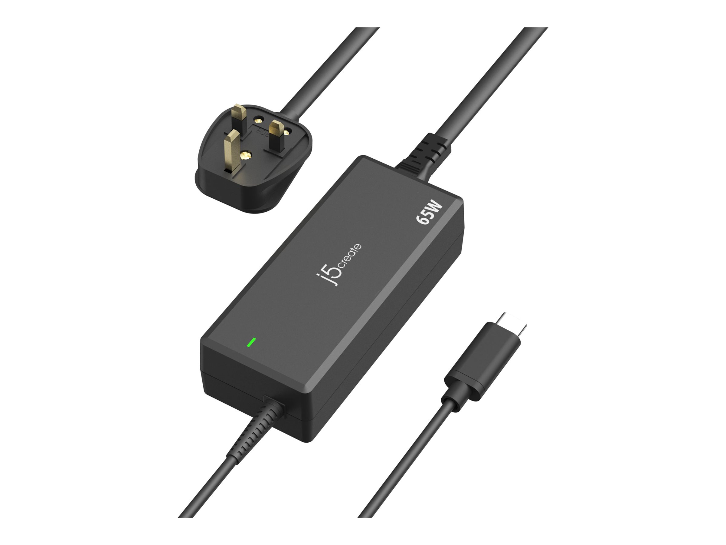 An image of j5create JUP1265-FN - USB-C power adapter - PD - 65 Watt