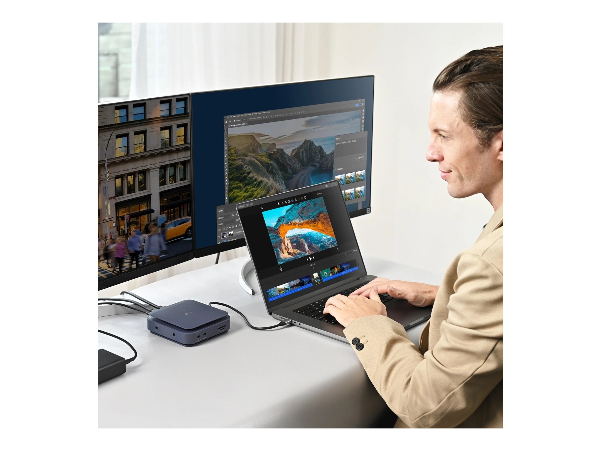 j5create JCD3196, docking station, USB-C / USB4, 2 x HDMI, 1GbE - Image 7