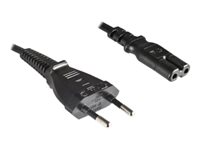 MicroConnect Strøm Type C (male) - Strøm IEC 60320 C7 Sort 1.8m Strømkabel