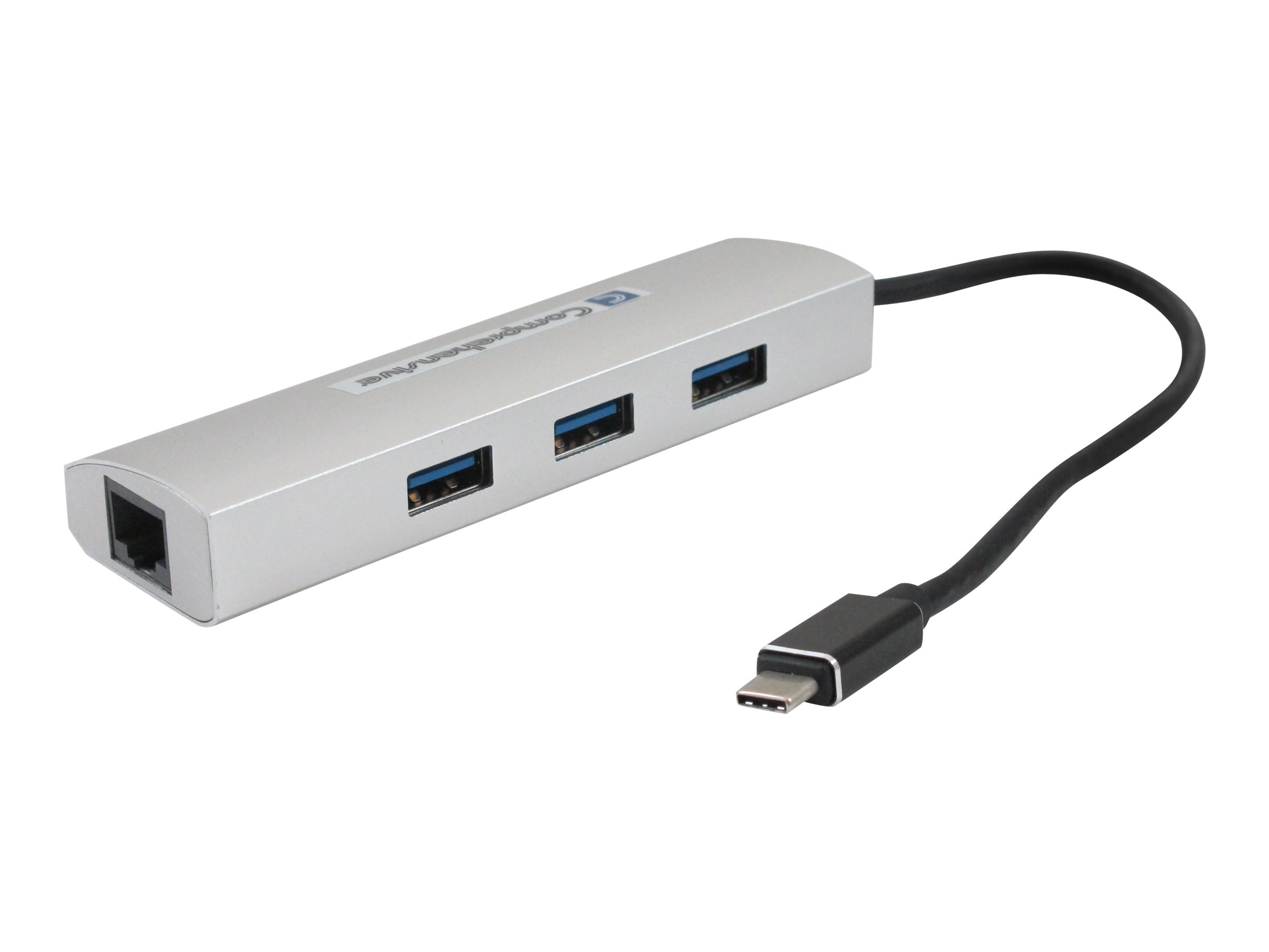 Comprehensive USB 3.1 Type-C 3 Port USB 3.0 Hub with Gigabit Ethernet Port