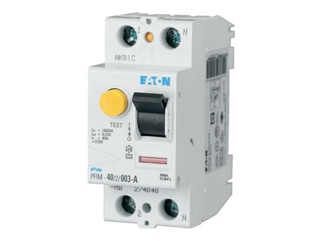EATON PFIM Type AC A U R RCCB Residual current circuit breaker RCCB 16A 2p 30mA type A