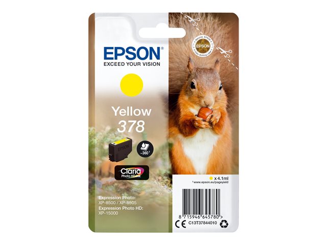 EPSON 4LB 378 Yellow Ink Cartridge w/s C13T37844020