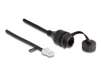 DeLOCK CAT 5e Kabel med folie og kobberfletning (FTP) 25cm Forlængerkabel til netværk Sort