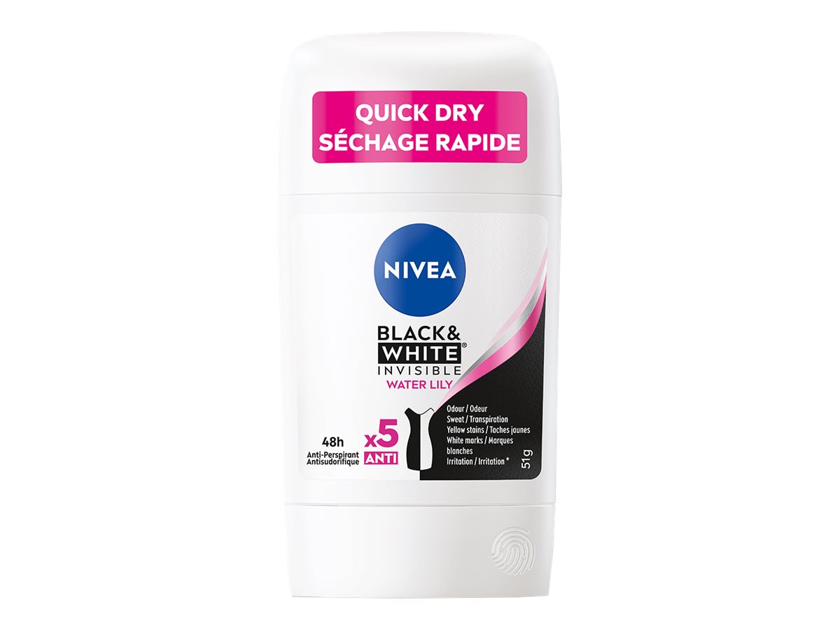 Nivea Black & White Invisible Antiperspirant - Water Lily - 51g