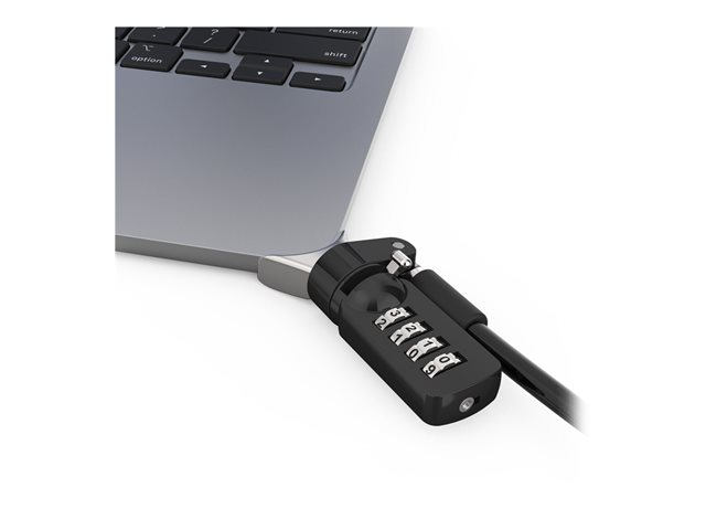 Compulocks Ledge Lock Adapter for MacBook Air 13" M2-M4 with Combination Lock Silver - adaptér bezpečnostního kabelového zámku – foto 3