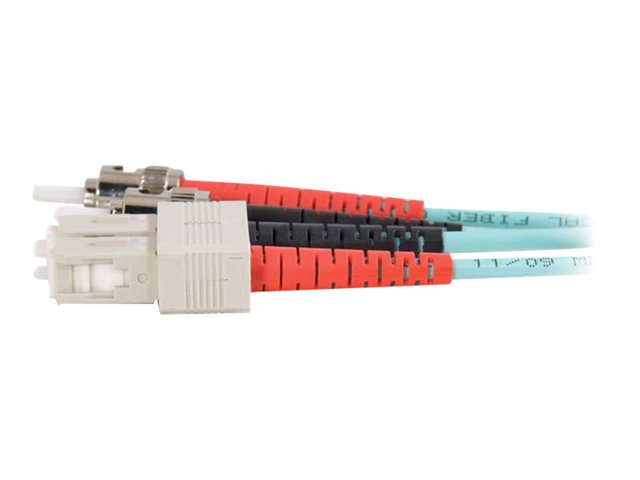 C2G SC-ST 10Gb 50/125 OM3 Duplex Multimode PVC Fiber Optic Cable (LSZH) - síťový kabel - 1 m - 1 m - vodě - barva – foto 4