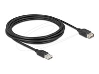 Delock USB forlængerkabel 3m Sort