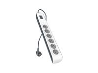 Belkin Stikdåse 6-stik Grå Hvid