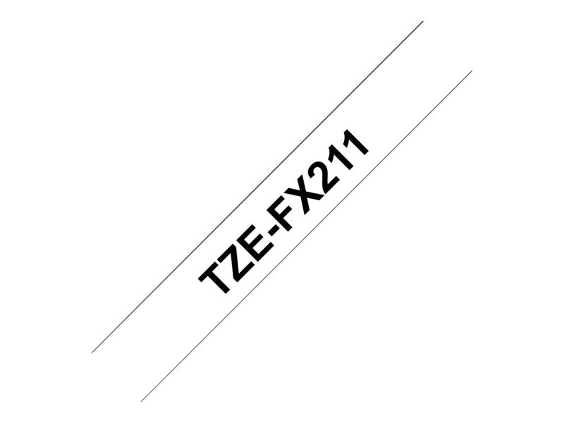 Ruban TZ flexible 6mm Noir/Blanc