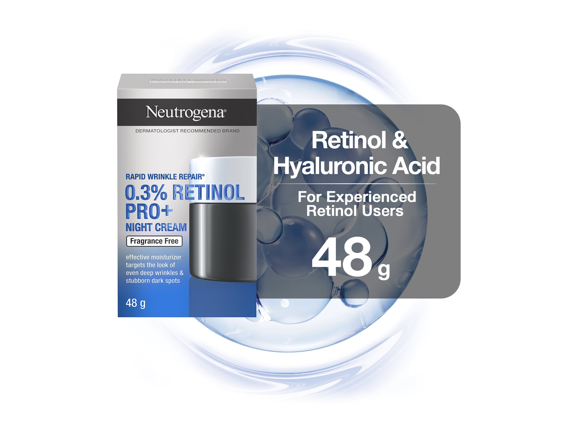 Neutrogena Rapid Wrinkle Repair 0.3% Retinol Pro+ Night Cream - 48g
