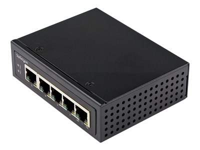 StarTech.com Industrial 5 Port Gigabit PoE Switch, 30W, Power Over Ethernet Switch, Hardened GbE PoE+ Unmanaged Switch, Rugged High Power Gigabit Network Switch IP-30 Housing/-40 C to 75 C
