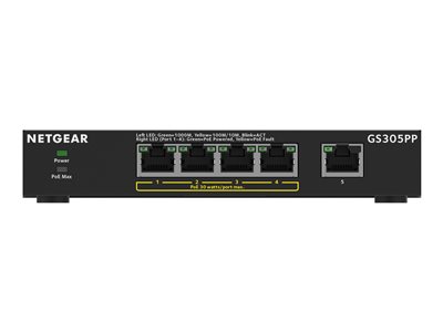 NETGEAR 5PT POE/POE+ GIGE Unmngd Switch