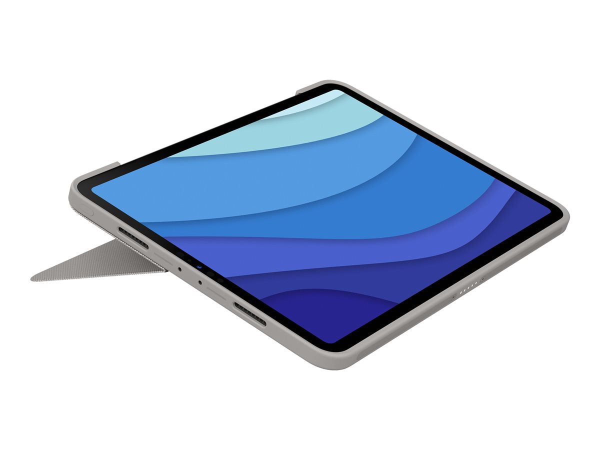 Logitech Combo Touch - klávesnice a pouzdro - s trackpad - QWERTY - španělská - písek (sand) Vstupní zařízení – foto 2