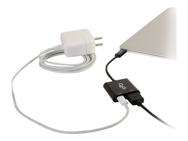C2G USB C to 4K HDMI Adapter with Power Delivery - externí video adaptér - černá – foto 6