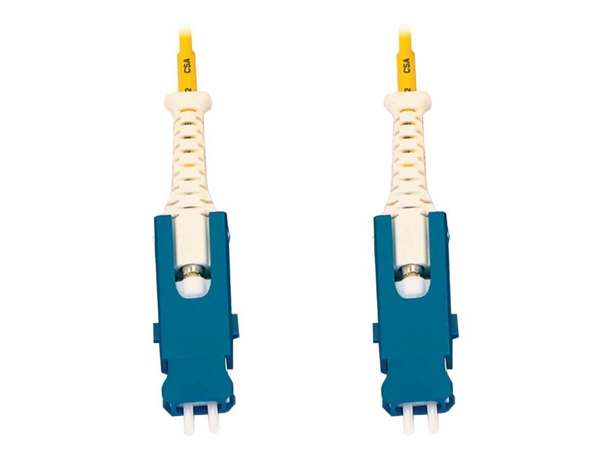 Eaton Tripp Lite Series 400G Singlemode 9/125 OS2 Fiber Optic Cable (Duplex SN-UPC M/M), LSZH, Yellow, 3 m (9.8 ft.)