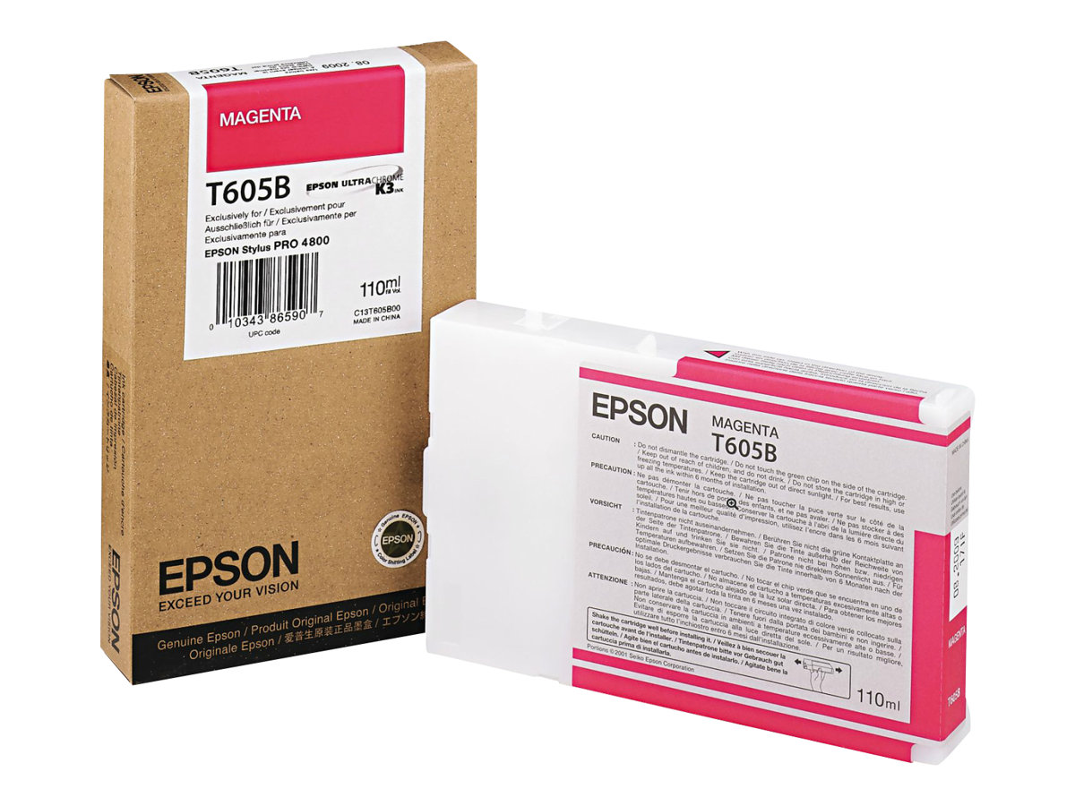 Epson T605B - purpurová - originální - inkoustová cartridge