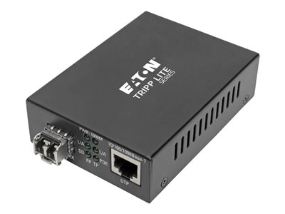 Eaton Tripp Lite Series Gigabit Multimode Fiber to Ethernet Media Converter, PoE+