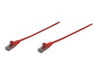Intellinet Network Patch Cable, Cat6, 10m, Red, CCA, U/UTP, PVC, RJ45, Gold Plated Contacts, Snagless, Booted, Lifetime Warra